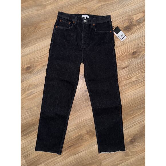 Re/Done Women’s 70’s Stove Pipe Black Jeans - size 29 - Picture 1 of 11